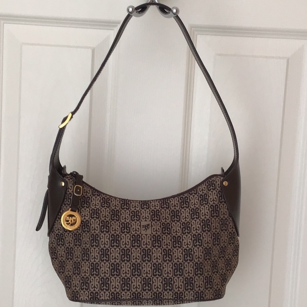 Piero Guidi leather and canvas handbag